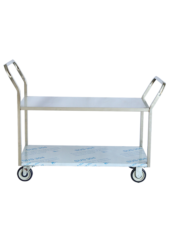 stainless steel 2 tier trolley 