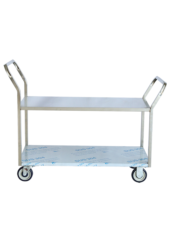 stainless steel 2 tier trolley </a>
