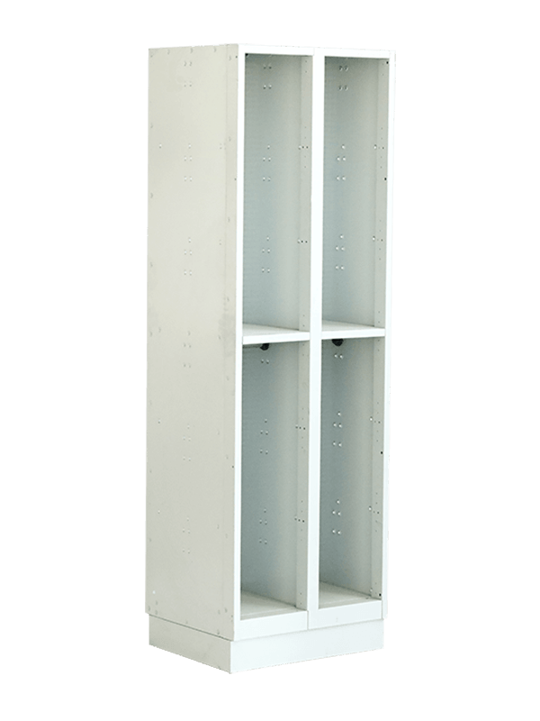 Clothing locker with double wooden doors or PC door