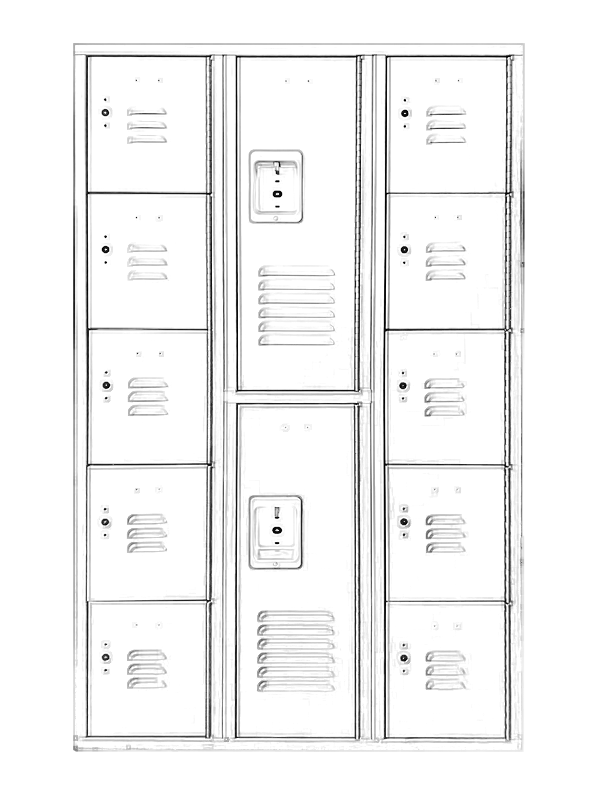 Twelve Door  Welded Locker