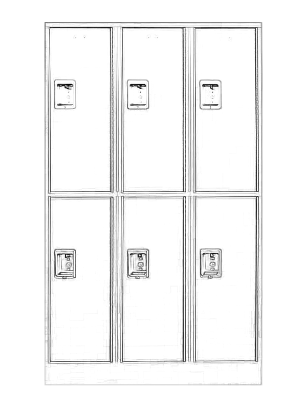 Six Door Welded Locker