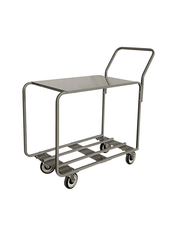 KD good quality sell well 2 tier rolling push stocking cart