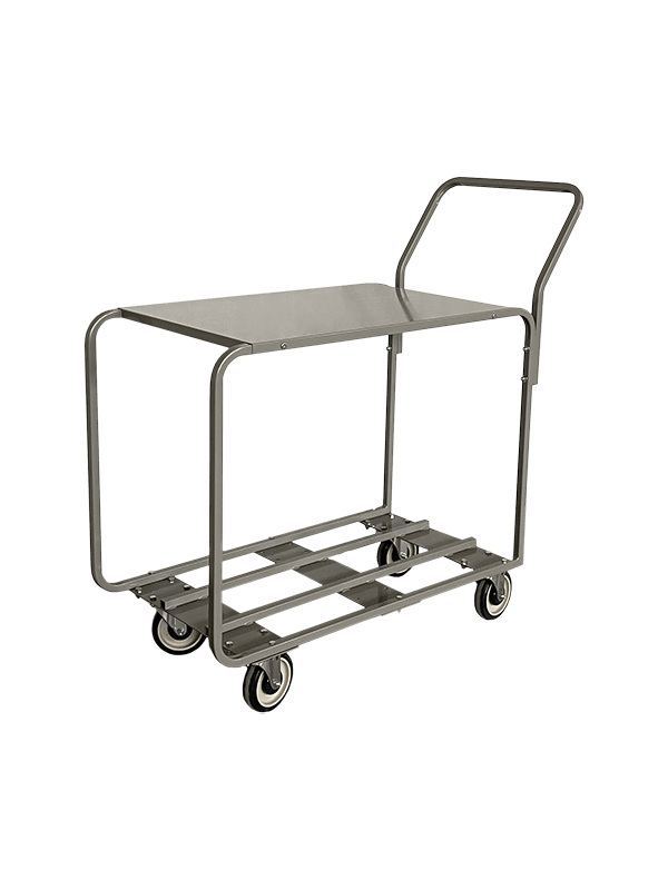 KD good quality sell well 2 tier rolling push stocking cart