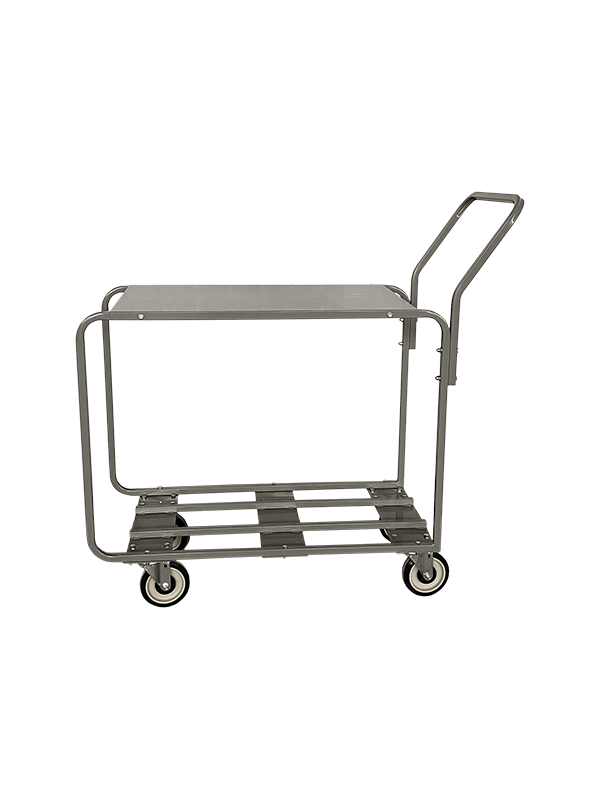 KD good quality sell well 2 tier rolling push stocking cart</a>